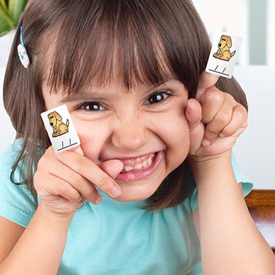 Little girl with Sunward Savings Laboratory stickers