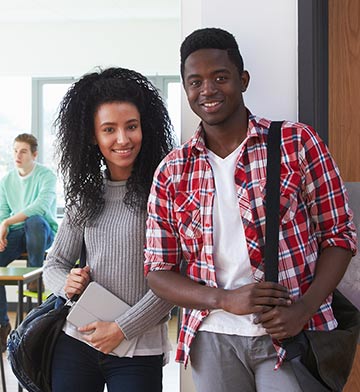 two teens at school