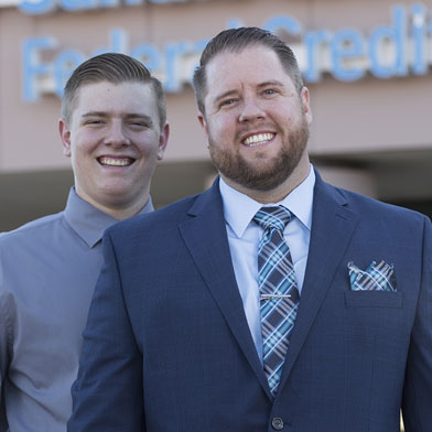 Card Services Manager, Jeff Morris and his son