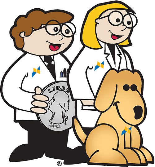 Doctor Dollar, Professor Cash, and Sandy the Lab